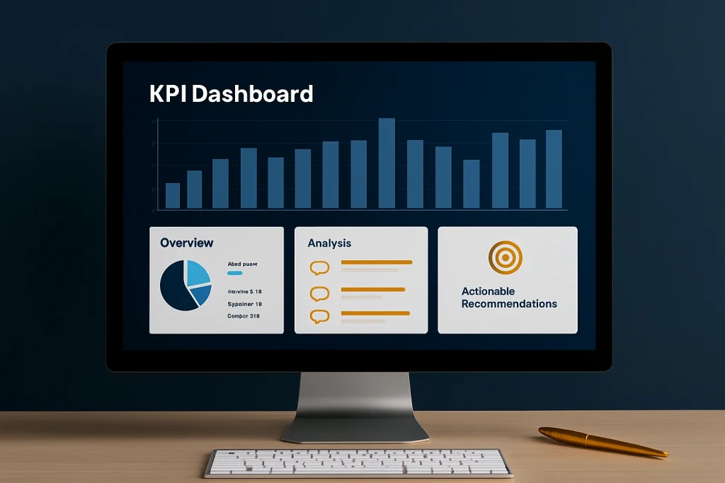 Multiple KPI audits Qatar dashboard showing ongoing performance and compliance monitoring