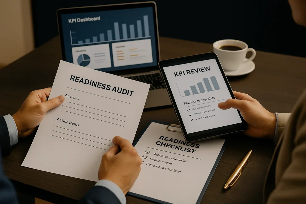 pre-audit readiness qatar showing audit preparation documents and readiness review process